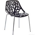 Wholesale Restaurant Dining Chair Birch Sapling Plastic Accent Chair 2