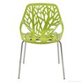 Wholesale Restaurant Dining Chair Birch Sapling Plastic Accent Chair 4