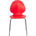 Modern Red Stackable Dining Chair