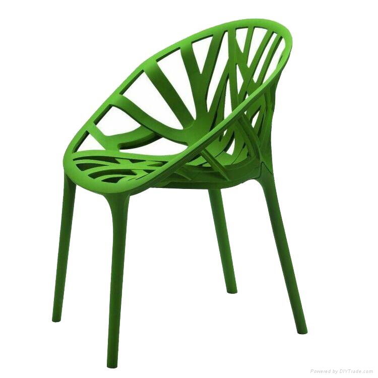 Best Selling Nest Back Armchair Green Stackable Plastic Chair