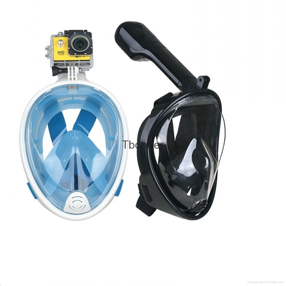 Wholesale diving equipment  full face snorkel mask for diving camera 5