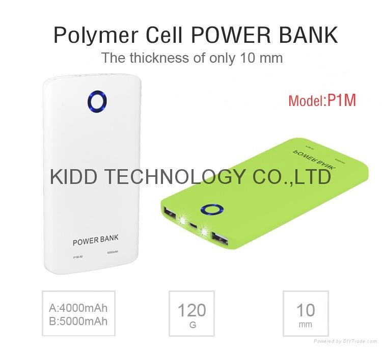 Small capacity Powerbank 5000mAh with rubber finished appearance power banks