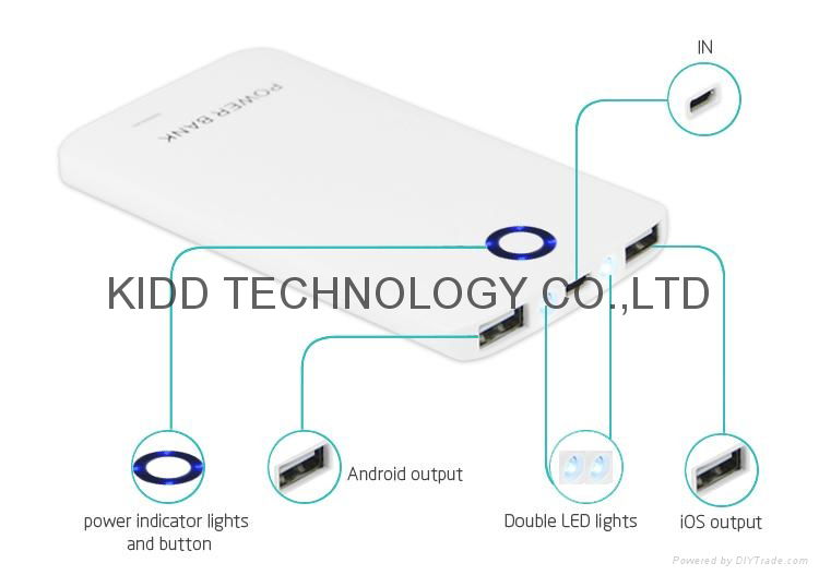 Small capacity Powerbank 5000mAh with rubber finished appearance power banks 4