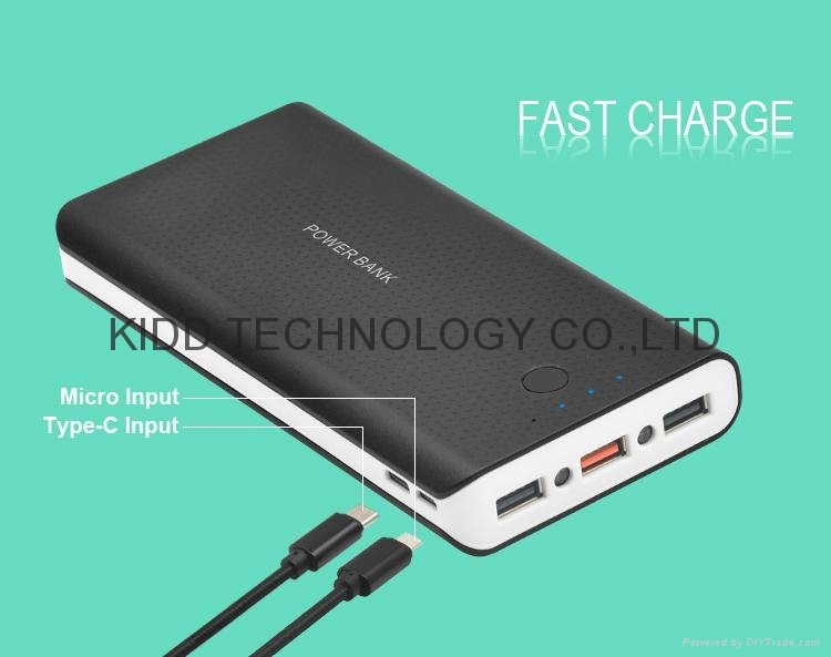 Most popular style power banks with 3 USB output 20000mAh capacity 2