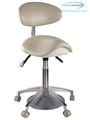 Foot activated saddle chair TS07