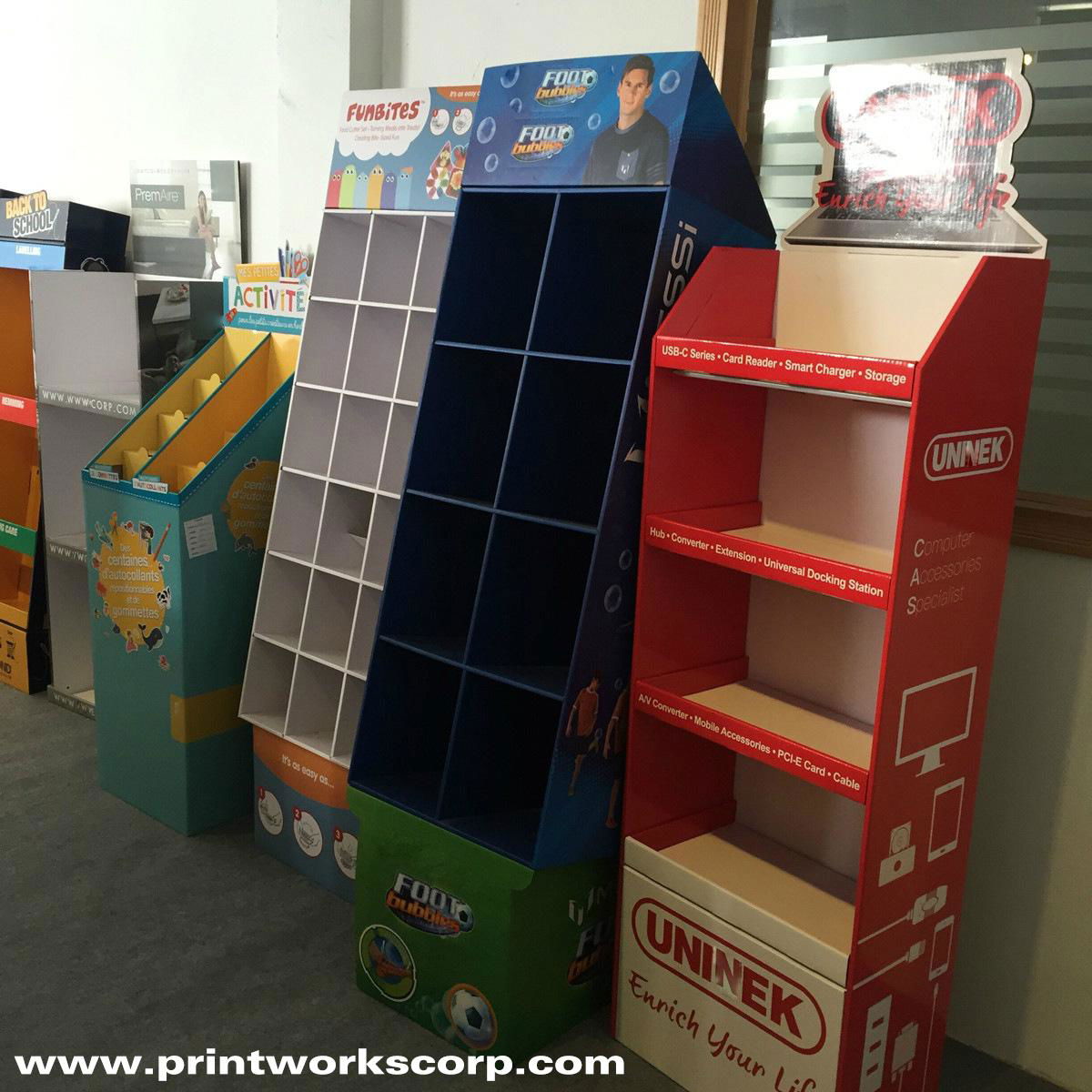 Custom Cardboard Paper Display Shelf Unit 4