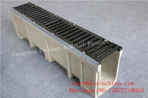 resin concrete trench drain