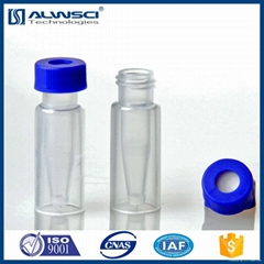 300ul 9mm screw thread PP micro vial clear with insert screw cap