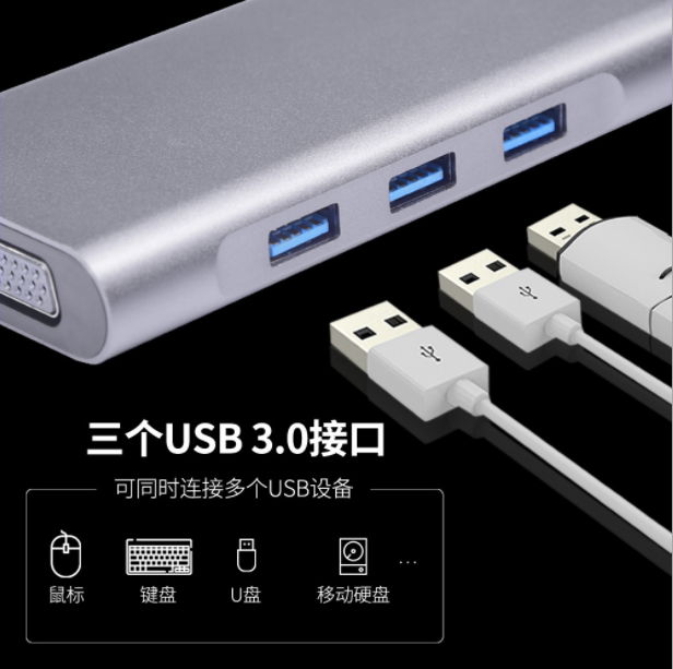 Multifunctional converter (10 in 1 ) USB Hubs 3
