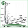 China brand hand pallet truck with nylon wheel 4