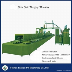 Conveyor pu footwear foam production line 