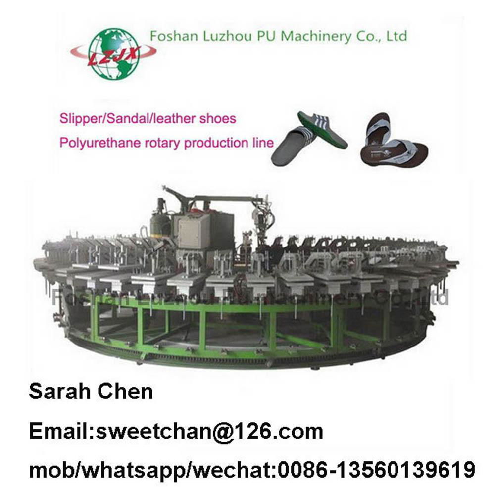 PU shoe insole and outsole rotary machine