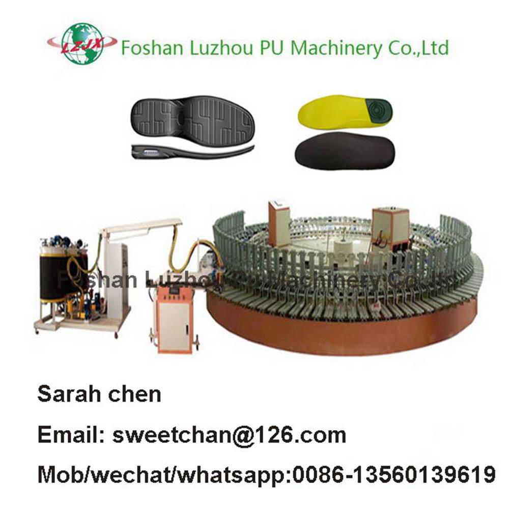 polyurethane footwear outsole pouring machine  4