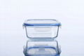 square borosilicate glass food container