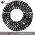 China 11.5mm Diamond wire saw 40 beads for Granite quarry 