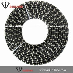 China 11.5mm Diamond wire saw 40 beads for Granite quarry 