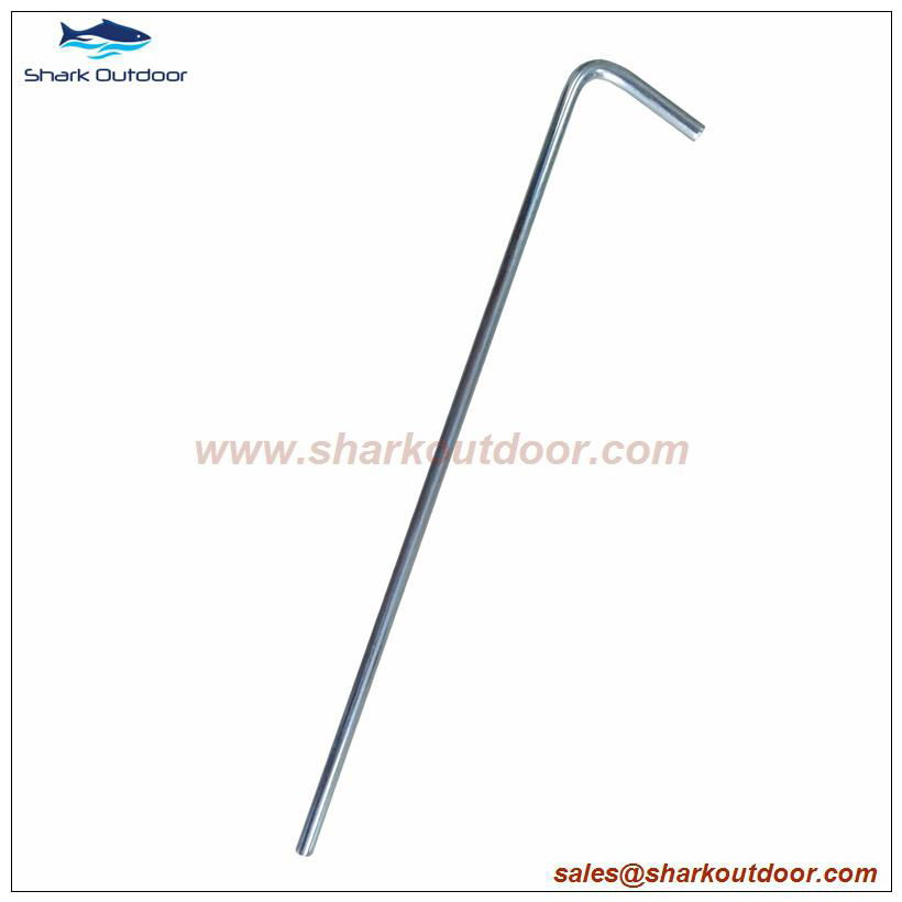 Galvanized outdoor camping steel round wire tent peg stake 