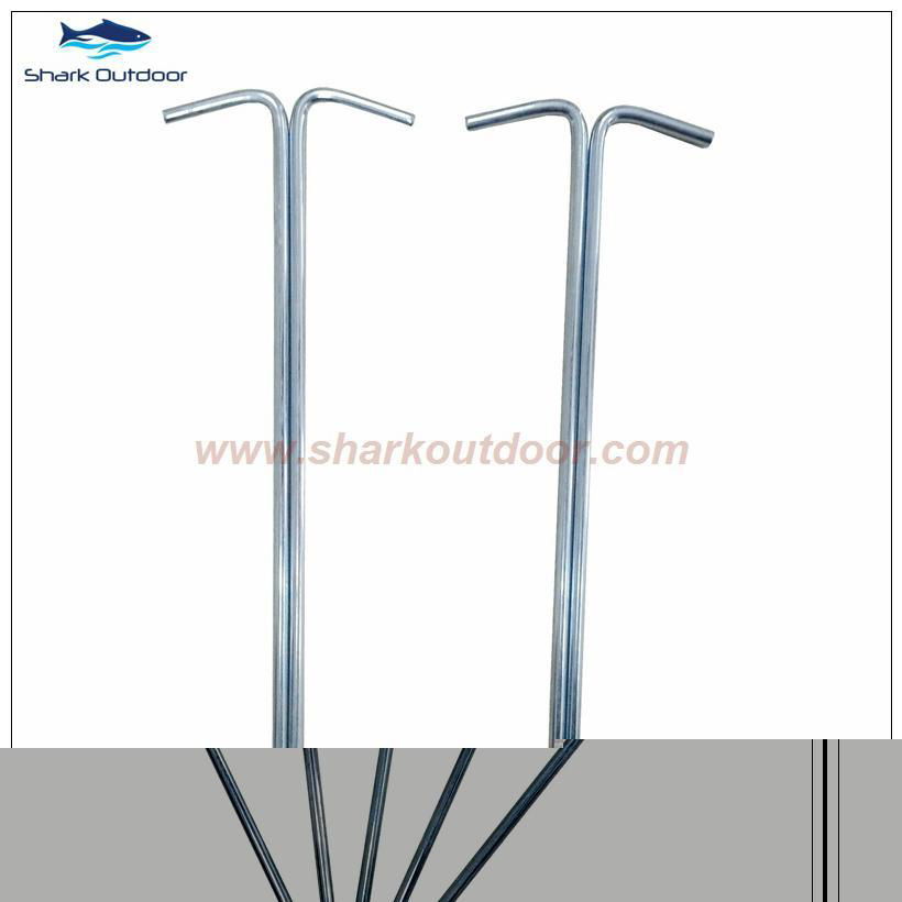 Galvanized outdoor camping steel round wire tent peg stake  3