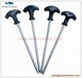 Heavy duty steel screw tent peg stake