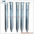 Galvanized outdoor camping steel U shaped tent peg stake for sand tent 5