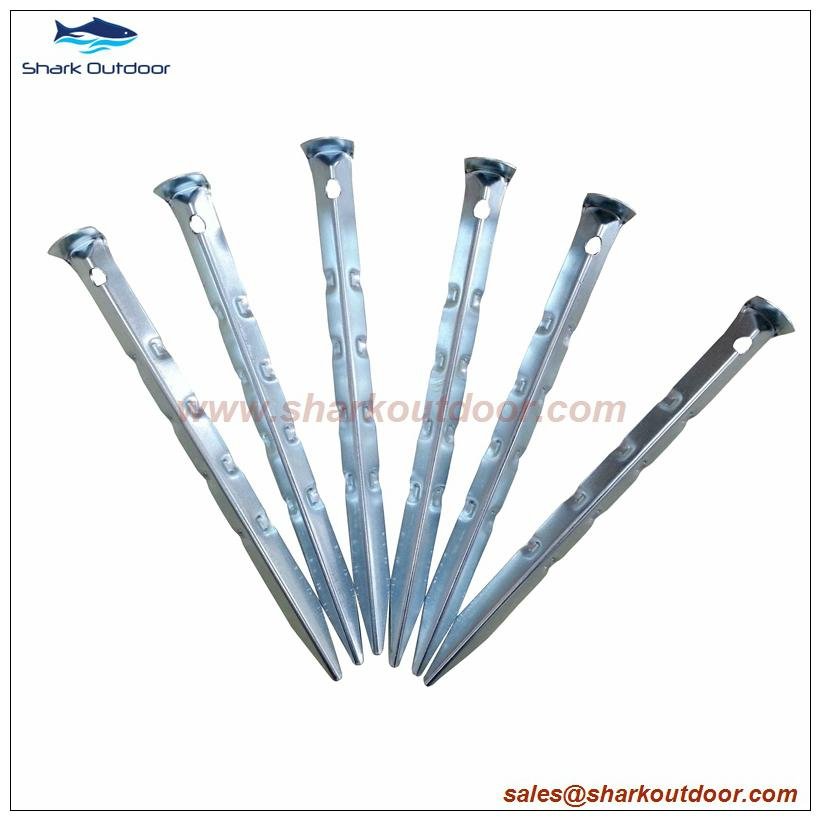 Galvanized outdoor camping steel ripple U shaped tent peg stake with good price