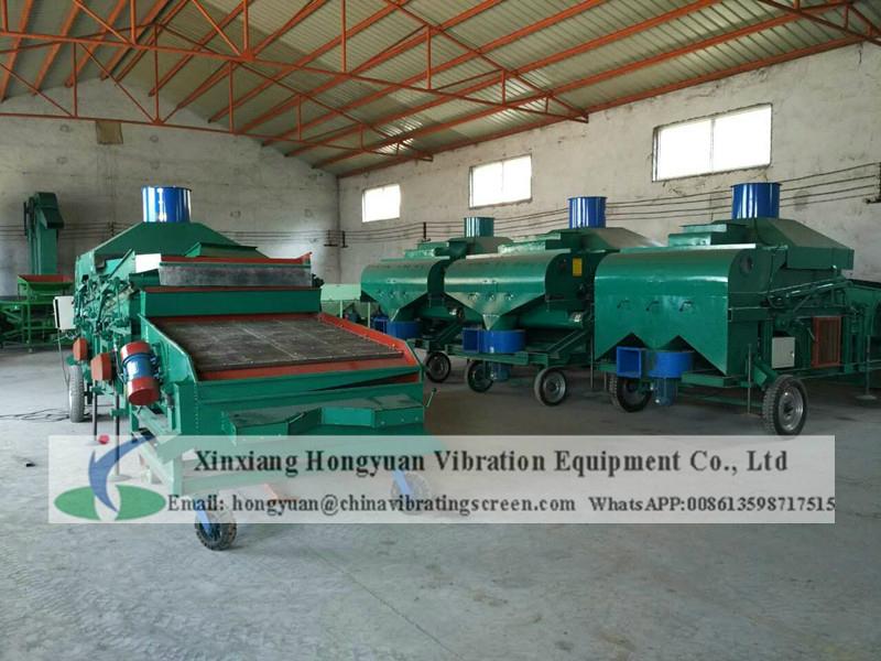 Grain sieving and cleaning machine for seed