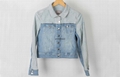 High quality fashion woman denim bomber jacket wholesale custom service 1
