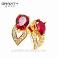  Gravity red color turkish bridal wedding jewelry set made with crystals 4