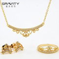 New design jewelry wedding crown necklace jewelry set with earring/ring 1