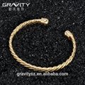 Gravity  wholesale custom fashion thin plating gold jewellery dubai bangle 3