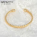 Gravity  wholesale custom fashion thin plating gold jewellery dubai bangle 4