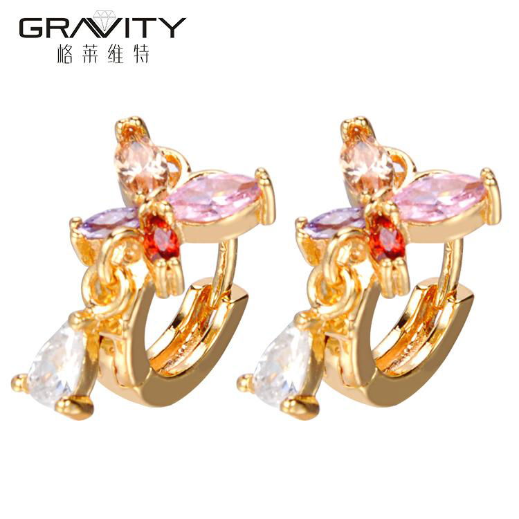 ESQG0001 Beautiful Fashion dubai wedding 24k gold plating Earring