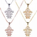 Fashion Luxury Holidays gifts gold love symbol girl shaped pendant Necklace 2