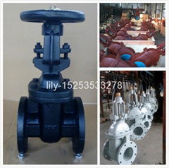 metal seated rising stem cast iron gate valve