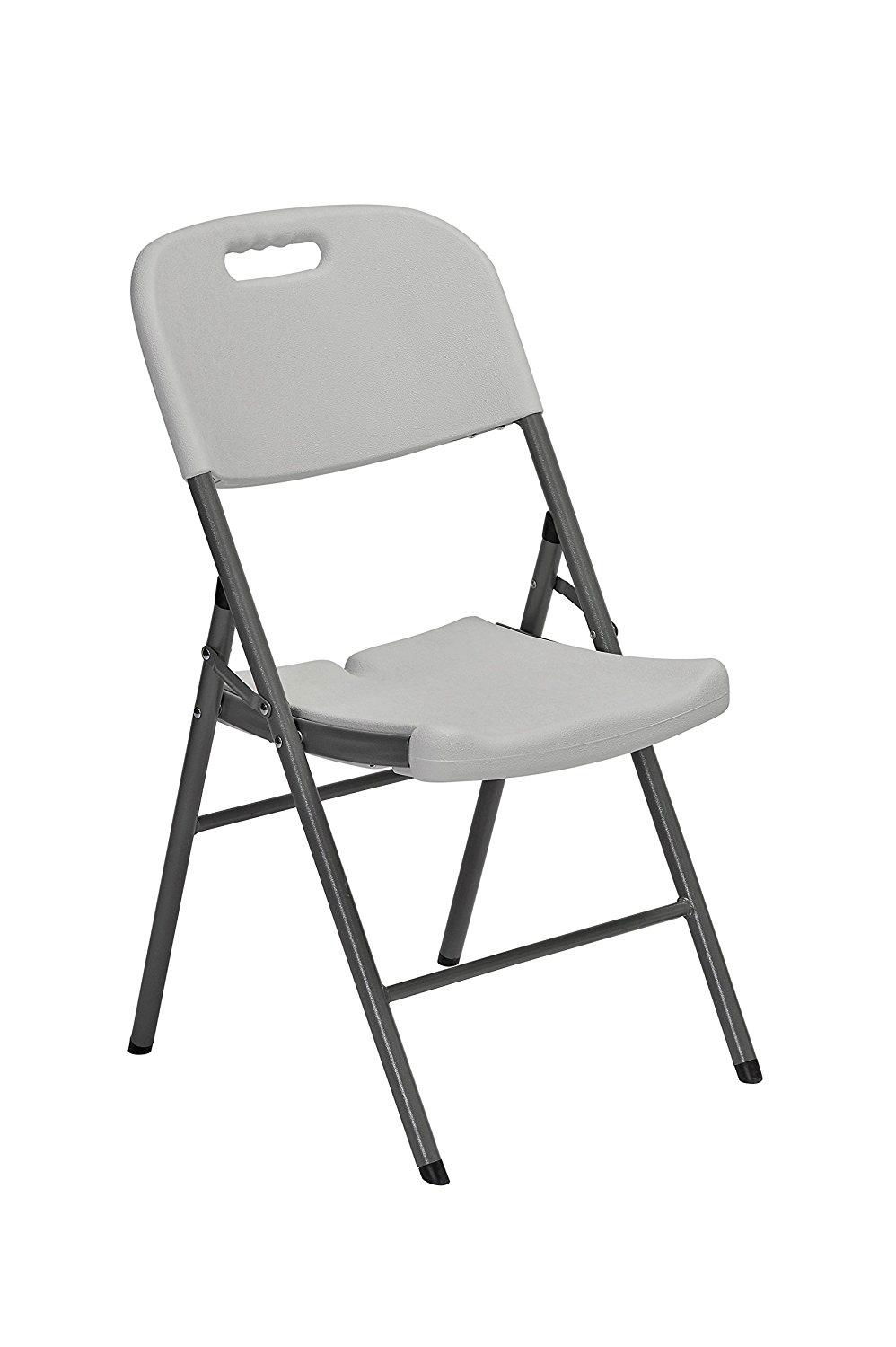 White Blow Mold Plastic Folding Chair  2