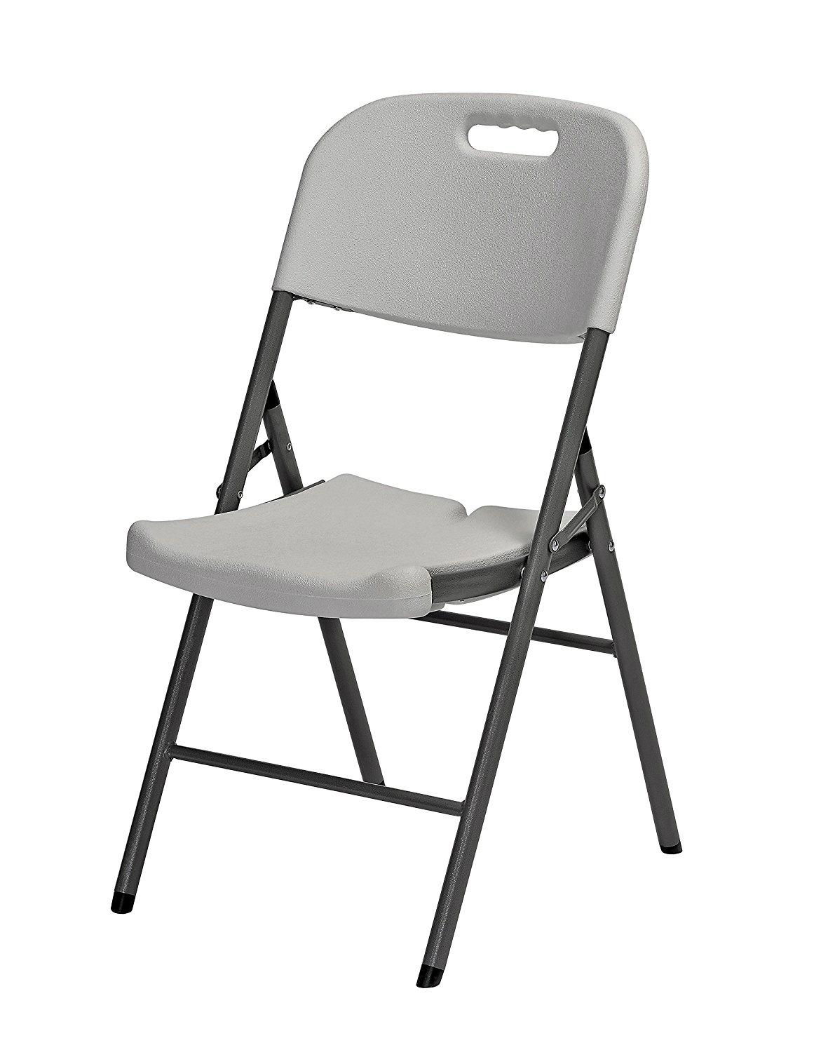 White Blow Mold Plastic Folding Chair  3