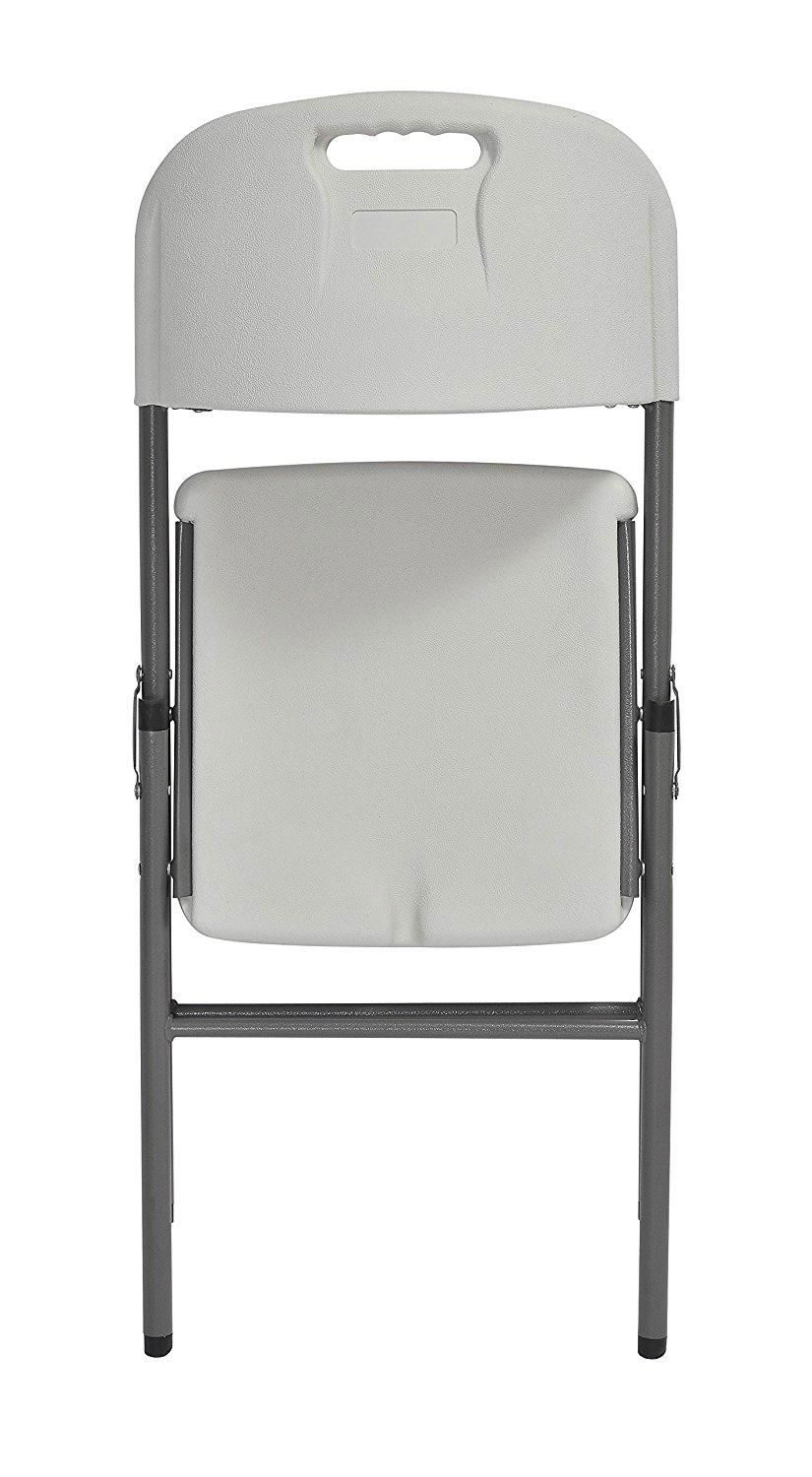 White Blow Mold Plastic Folding Chair  4