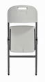 White Blow Mold Plastic Folding Chair  4