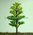 Various model trees for architectural model and train model scene layout