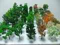 Various model trees for architectural model and train model scene layout 2