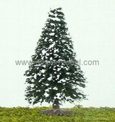 Artifical model trees for architectural model and train model scene layout