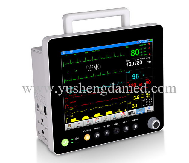 ECG NIBP SpO2 Temp Resp Multi-Channel Hospital ICU 15′′patient ...