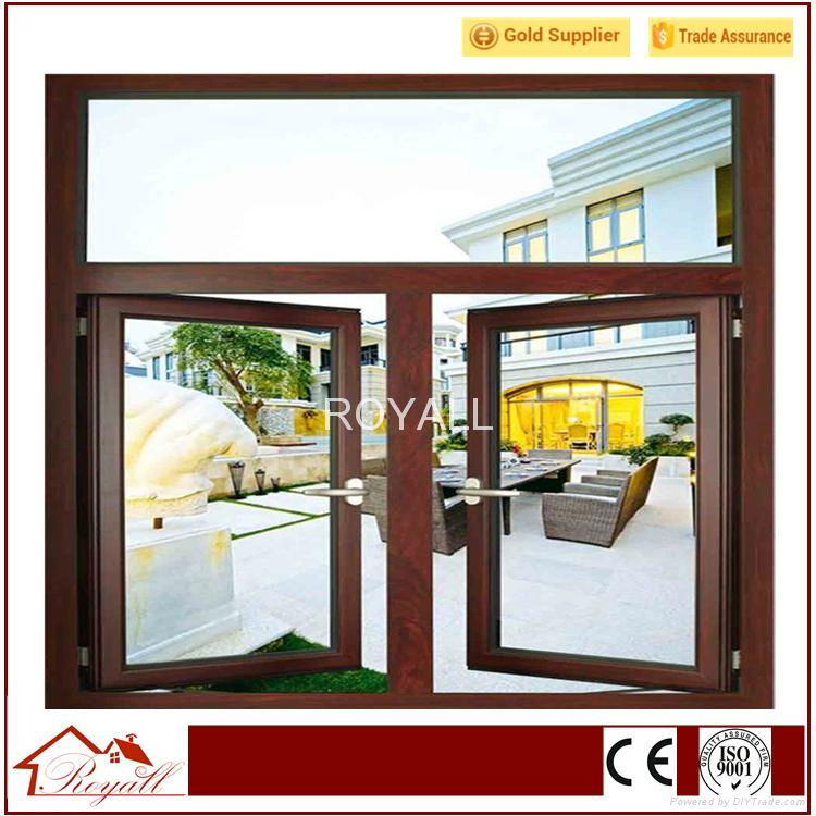 Different Color&Thickness Tempered Glass Customized Size Aluminium Window 3
