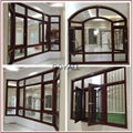 Different Color&Thickness Tempered Glass Customized Size Aluminium Window 5