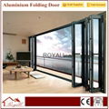 European Style 1.4-3.5mm Double Glass Aluminium Sliding or Folding Door 
