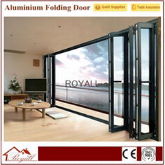 European Style 1.4-3.5mm Double Glass Aluminium Sliding or Folding Door 