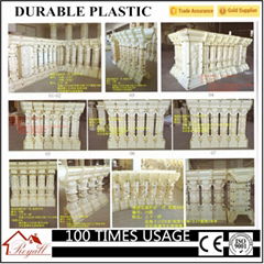 100 Times Usage Plastic Fence Concrete Mould