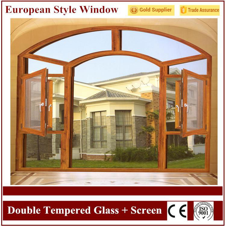 Aluminium Double Tempered Glass Broken Screen Window