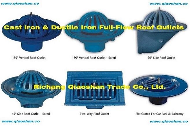 Ductile Iron full-flow roof outlet 5