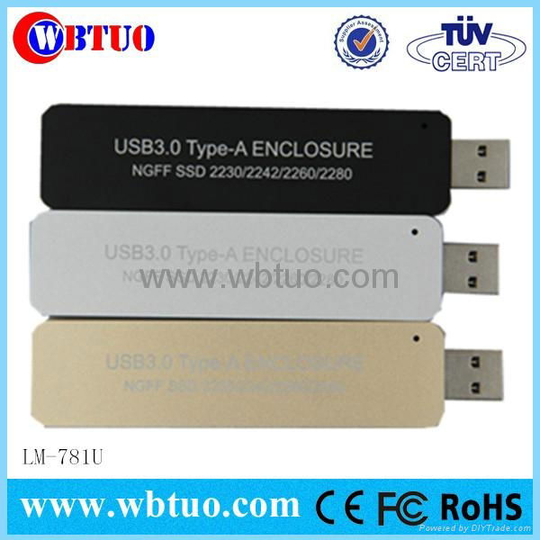 External USB3.0 type A NGFF M.2 hard disk drive ssd hdd
